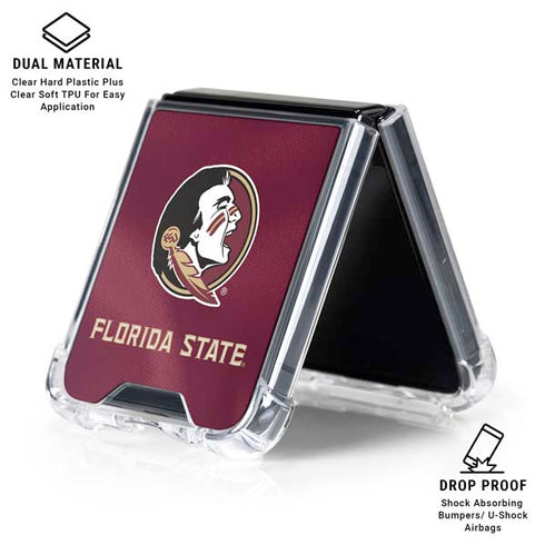 Florida State University Red Jersey Galaxy Z Flip6 Clear Case